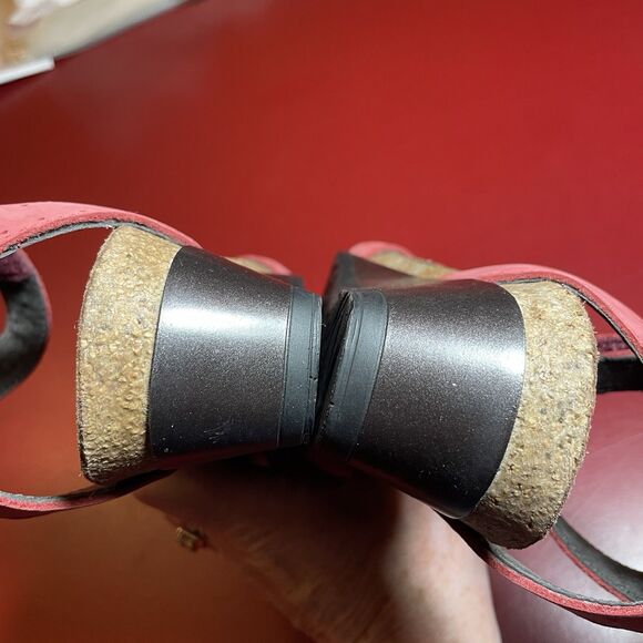 Naot Leather Ankle Strap Sandals Womens EU 36 US 5.5 Pink Israel Comfort Travel - Picture 12 of 14